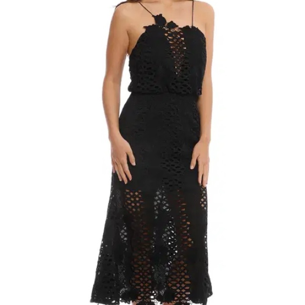 Alice McCall Black Sleeveless Halter Midi Dress
